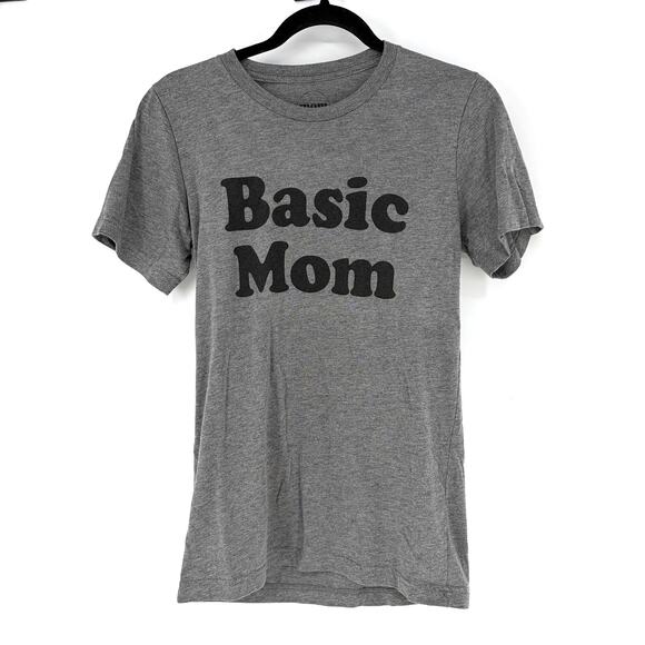 Mom Culture Tops - Mom Culture Basic Mom Graphic Tee Gray Short Sleeve T-Shirt Women's Small